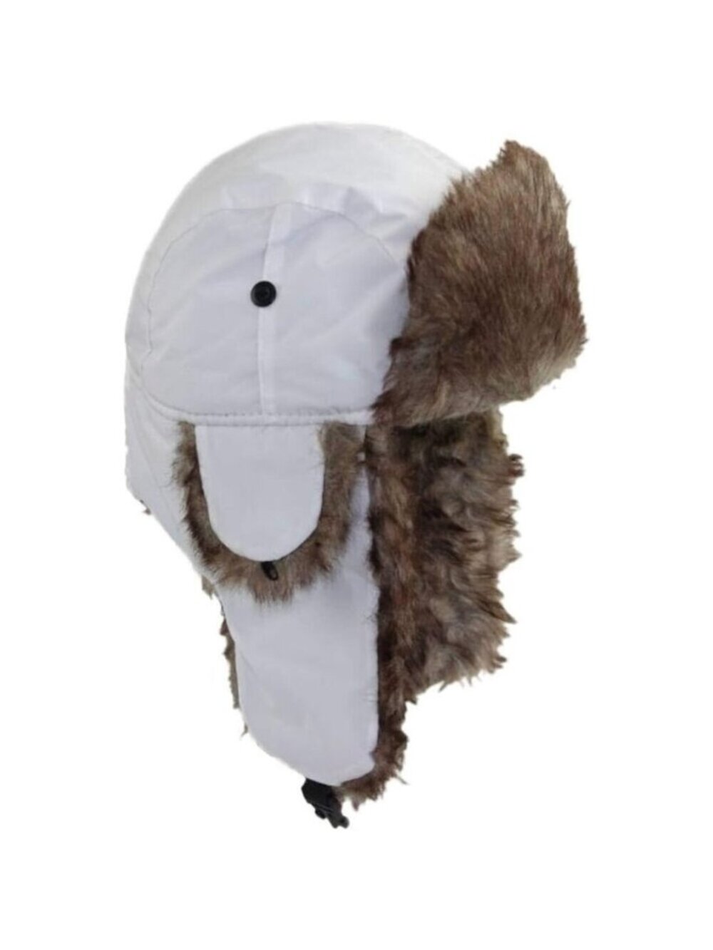 Unisex White 100% Polyester Skiing Trooper Winter Skiing Ear Flaps Trapper Hat